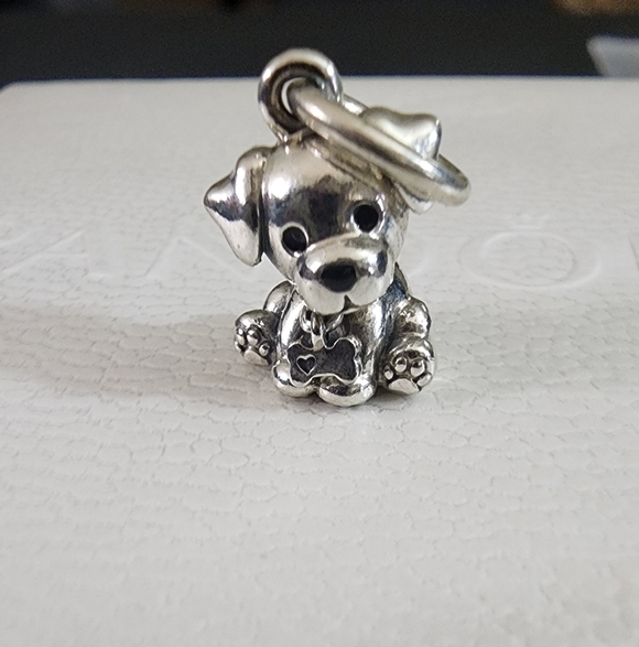 Labrador Puppy Dog Dangle CharmSterling silver - Picture 2 of 7